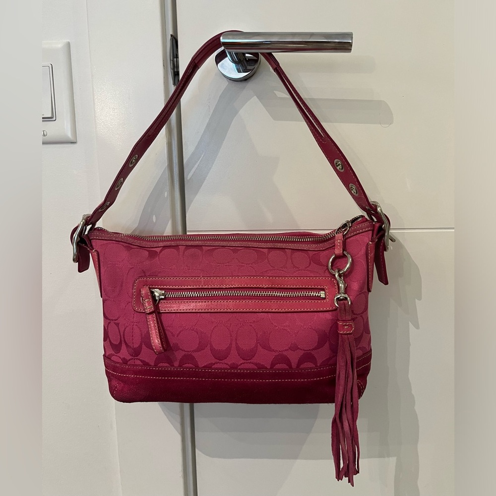 Vintage y2k Pink Coach Bag L045-9363